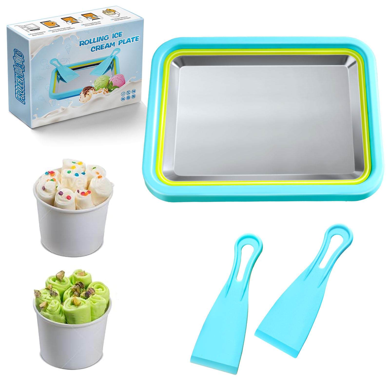 Amazon.com: Nenkarn Rolled Ice Cream Maker, Lake Blue | Stainless